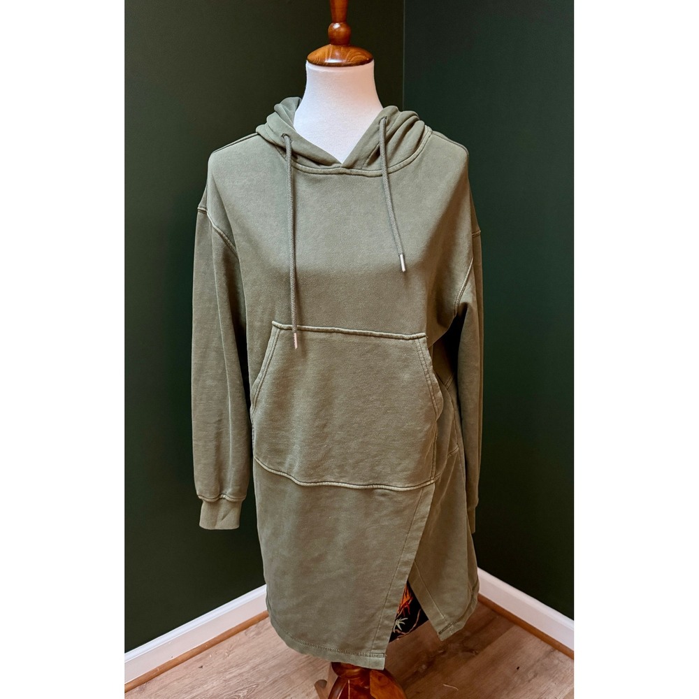 7 For All Mankind Olive Green Hoodie Dress Women's Size‎ S